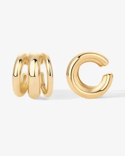 PAVOI Statement|Cuffs-Triple Ring Ear Cuffs