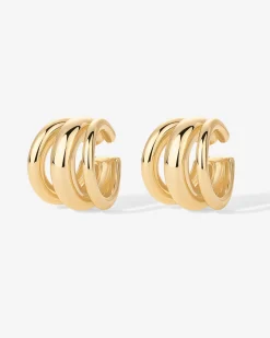 PAVOI Statement|Cuffs-Triple Ring Ear Cuffs