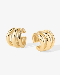 PAVOI Statement|Cuffs-Triple Ring Ear Cuffs
