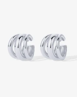PAVOI Statement|Cuffs-Triple Ring Ear Cuffs