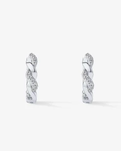 PAVOI Huggies-Twisted Cubic Zirconia Huggies