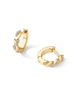 PAVOI Huggies-Twisted Cubic Zirconia Huggies