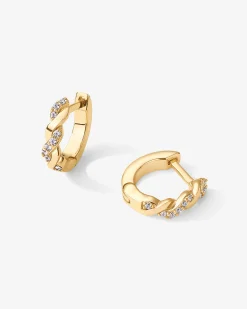 PAVOI Huggies-Twisted Cubic Zirconia Huggies