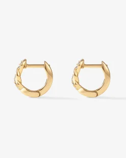 PAVOI Huggies-Twisted Cubic Zirconia Huggies