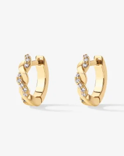 PAVOI Huggies-Twisted Cubic Zirconia Huggies