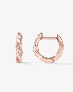 PAVOI Huggies-Twisted Cubic Zirconia Huggies