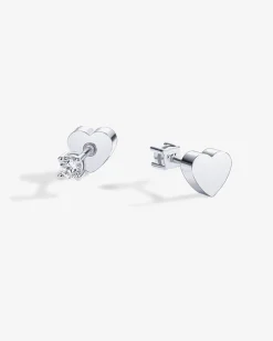 PAVOI Flat Backs|Studs-Two-Way Heart Studs