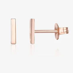 PAVOI Vermeil Earrings-Vermeil Bar Studs