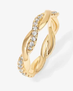 PAVOI Vermeil Rings-Vermeil Braided Eternity Band