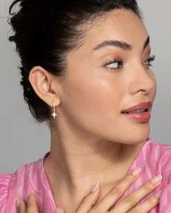 PAVOI Vermeil Earrings-Vermeil Celestial Huggies