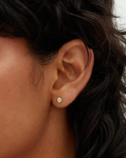 PAVOI Vermeil Earrings-Vermeil Disc Studs