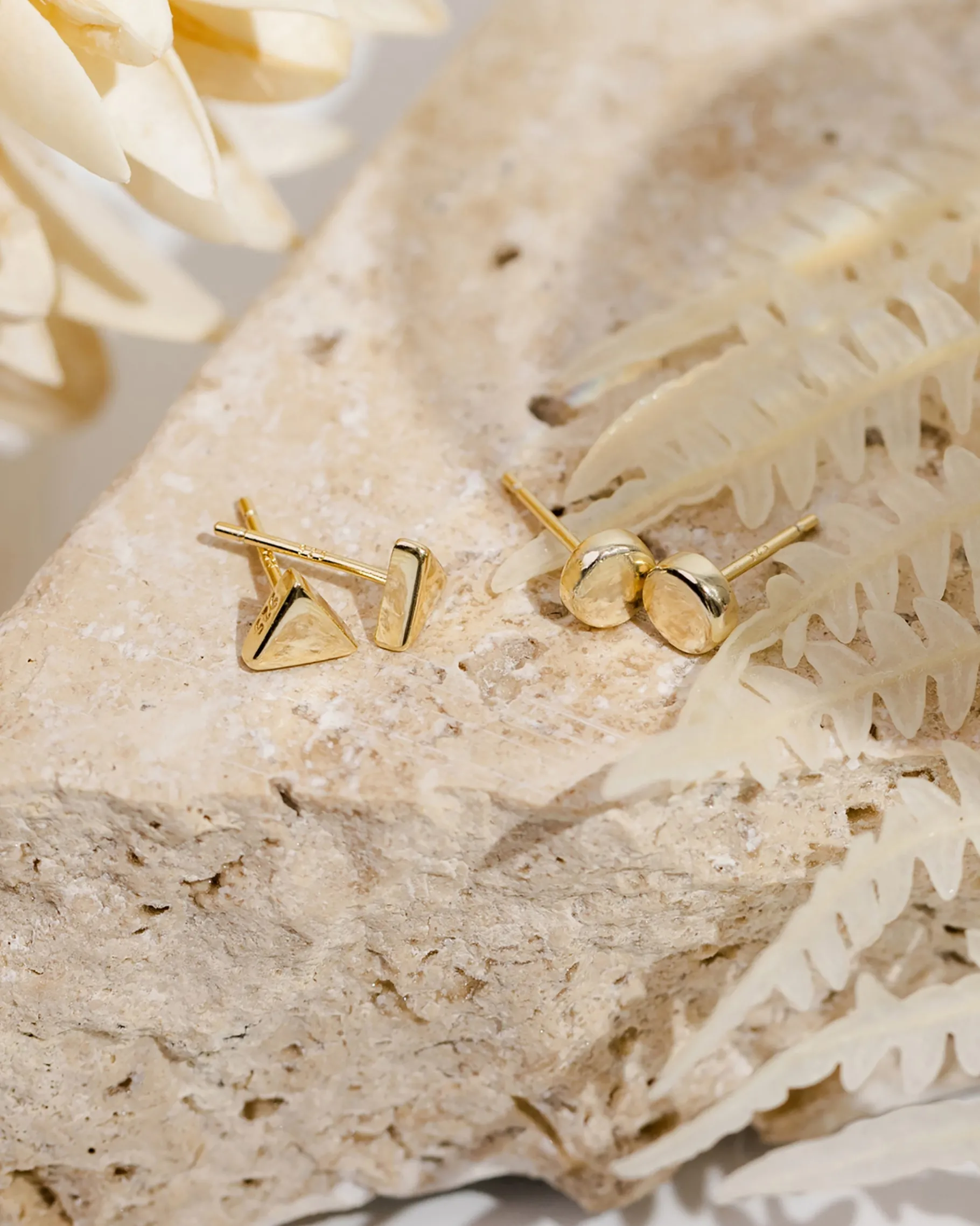PAVOI Vermeil Earrings-Vermeil Disc Studs