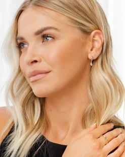 PAVOI Vermeil Earrings-Vermeil Drop Pear Huggies