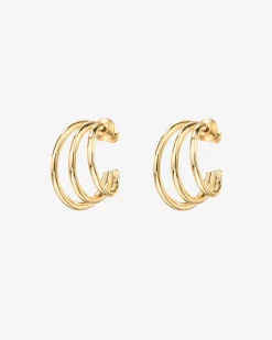 PAVOI Vermeil Earrings-Vermeil Echo Hoops