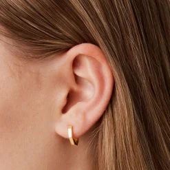 PAVOI Vermeil Earrings-Vermeil Geometric Huggies