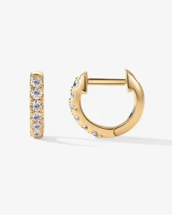 PAVOI Vermeil Earrings-Vermeil Georgia Huggies