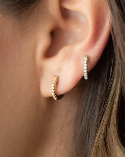 PAVOI Vermeil Earrings-Vermeil Josephine Huggies