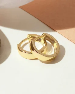 PAVOI Vermeil Earrings-Vermeil Kimbra Huggies