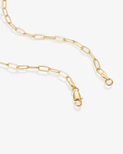 PAVOI Vermeil Necklaces-Vermeil Paperclip Chain Necklace