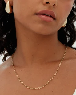 PAVOI Vermeil Necklaces-Vermeil Paperclip Chain Necklace