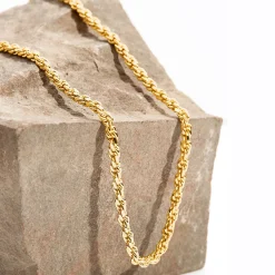 PAVOI Vermeil Necklaces-Vermeil Rope Chain Necklace