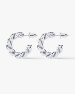 PAVOI Vermeil Earrings-Vermeil Rope Hoops