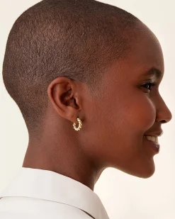 PAVOI Vermeil Earrings-Vermeil Rope Hoops