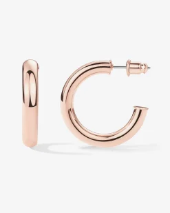 PAVOI Vermeil Earrings-Vermeil Round Chunky Hoops