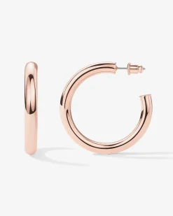PAVOI Vermeil Earrings-Vermeil Round Chunky Hoops