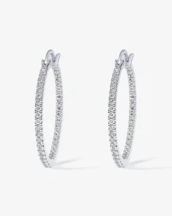 PAVOI Vermeil Earrings-Vermeil Slim Inside-Out Hoops