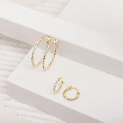 PAVOI Vermeil Earrings-Vermeil Slim Inside-Out Hoops