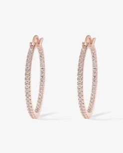 PAVOI Vermeil Earrings-Vermeil Slim Inside-Out Hoops