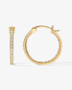PAVOI Vermeil Earrings-Vermeil Slim Inside-Out Hoops