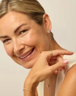 PAVOI Vermeil Earrings-Vermeil Small Halo Studs
