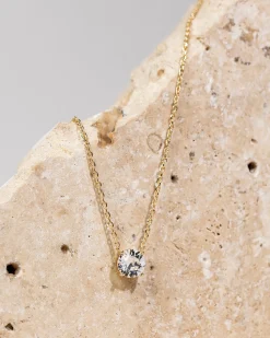 PAVOI Vermeil Necklaces-Vermeil Solitaire Necklace