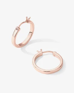 PAVOI Vermeil Earrings-Vermeil Square Tube Hoops