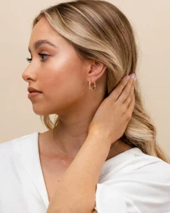 PAVOI Vermeil Earrings-Vermeil Square Tube Hoops