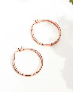 PAVOI Vermeil Earrings-Vermeil Square Tube Hoops