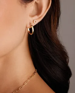 PAVOI Vermeil Earrings-Vermeil Square Tube Hoops