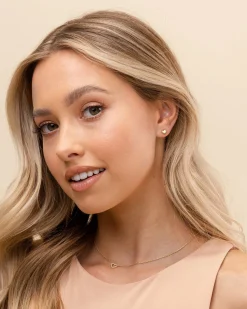 PAVOI Vermeil Earrings-Vermeil Sweetheart Studs
