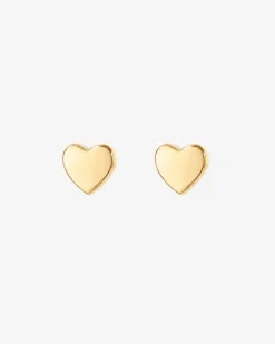 PAVOI Vermeil Earrings-Vermeil Sweetheart Studs