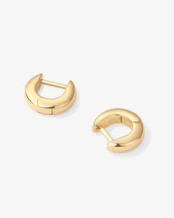 PAVOI Vermeil Earrings-Vermeil Ultra Thick Huggies