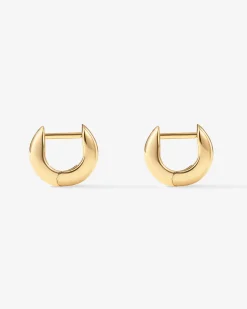 PAVOI Vermeil Earrings-Vermeil Ultra Thick Huggies