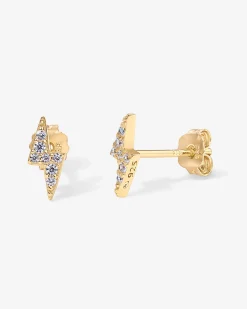PAVOI Vermeil Earrings-Vermeil Zeus Studs