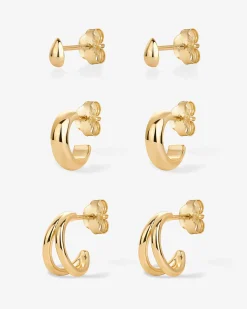 PAVOI Studs|Huggies-Versatile Huggie Trio