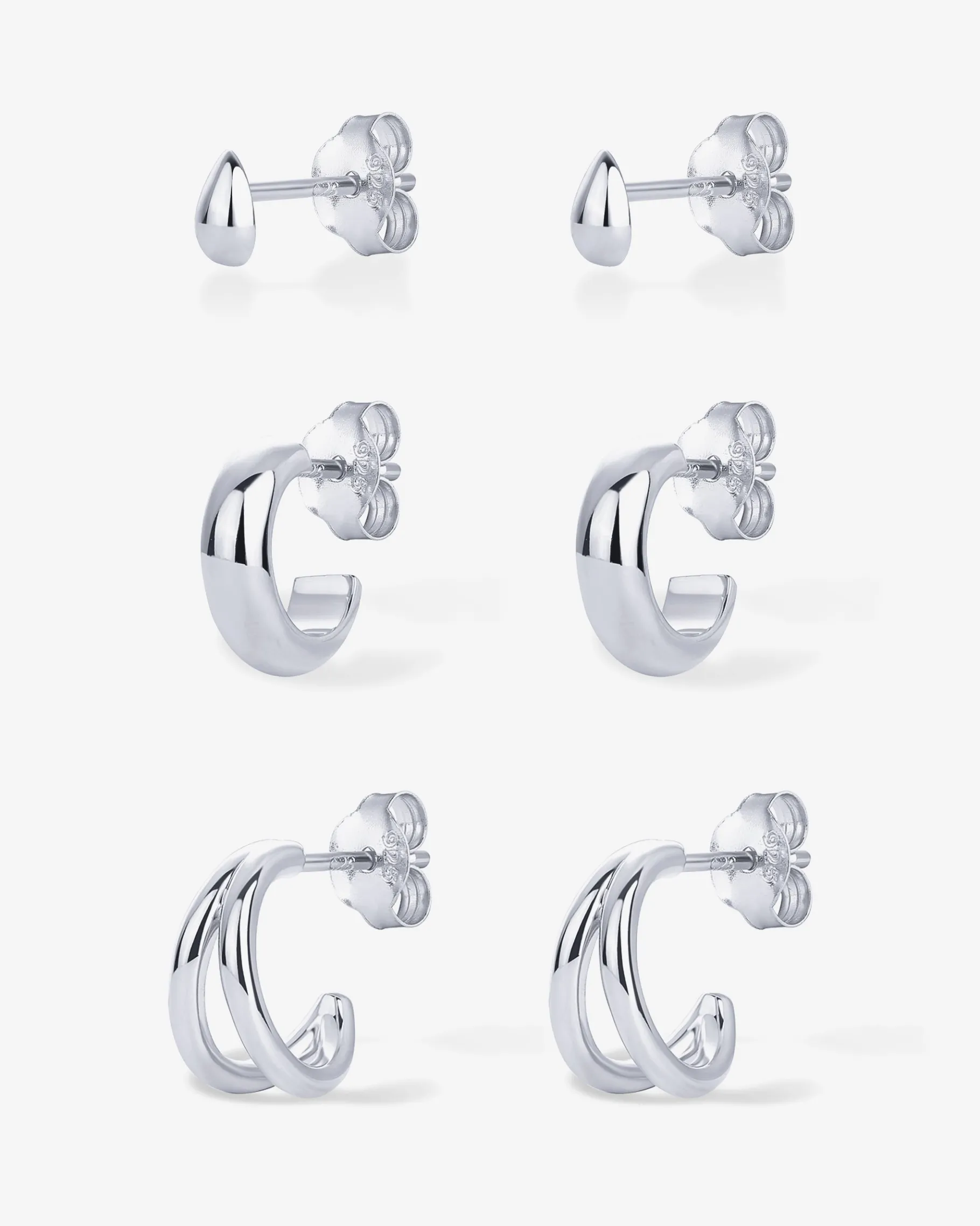 PAVOI Studs|Huggies-Versatile Huggie Trio