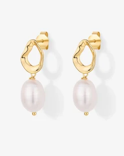 PAVOI Statement|Dangle & Threader-Wavy Pearl Drops Earrings