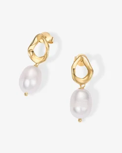 PAVOI Statement|Dangle & Threader-Wavy Pearl Drops Earrings