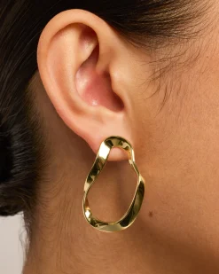 PAVOI Dangle & Threader-Wavy Statement Drop Hoop