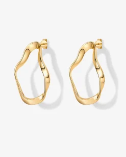 PAVOI Dangle & Threader-Wavy Statement Drop Hoop